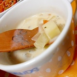 ハムとゴロゴロ野菜の豆乳スープ
